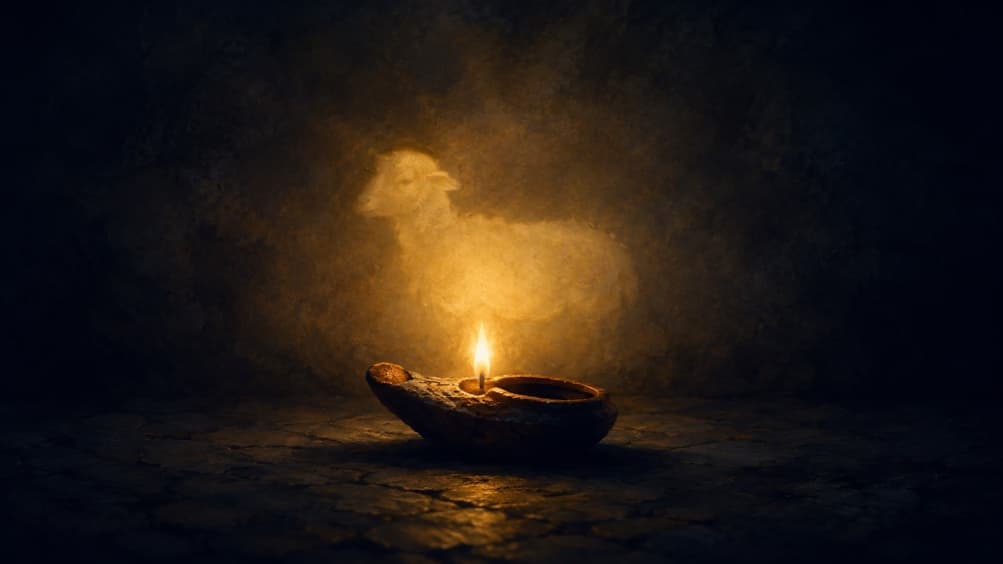 Luz e trevas, e o Cordeiro: as duas imagens que atravessam o capítulo.