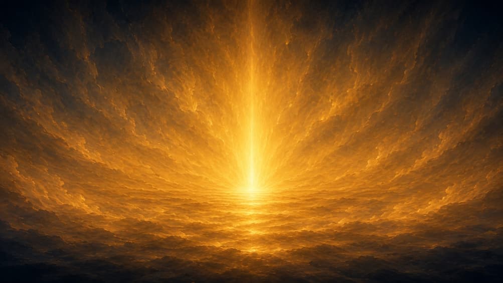 A mesma luz do início, agora preenchendo o quadro inteiro.